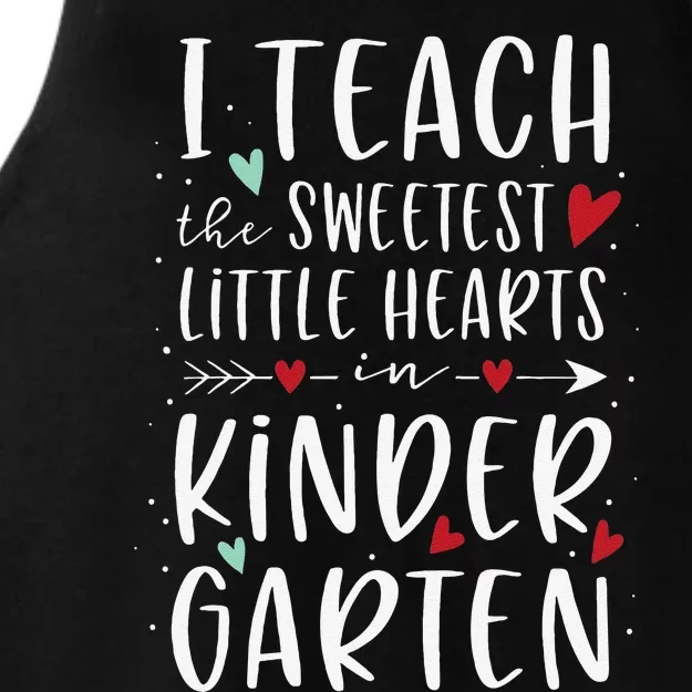 I Teach The Sweetest Little Hearts Valentines Day Teacher Ladies Tri-Blend Wicking Tank