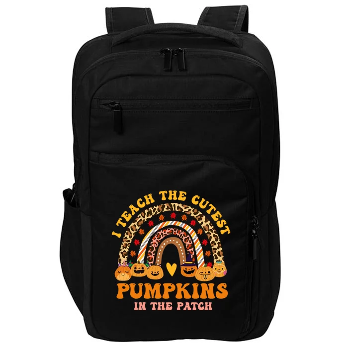 I Teach The Cutest Pumpkins In The Patch Teacher Halloween Gift Impact Tech Backpack