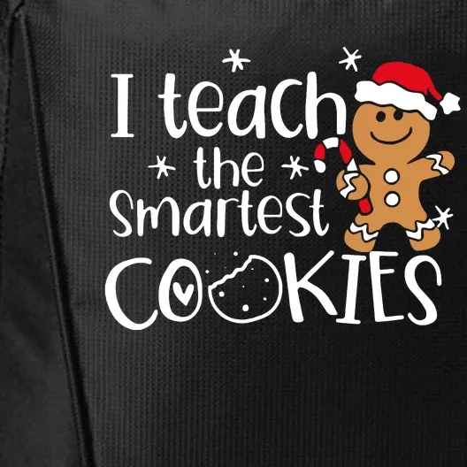 I Teach The Smartest Cookies Christmas Gingerbread Santa Hat City Backpack