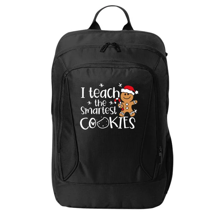 I Teach The Smartest Cookies Christmas Gingerbread Santa Hat City Backpack