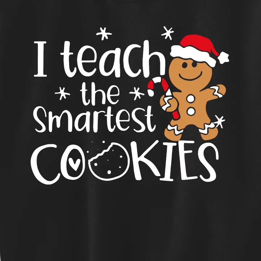 I Teach The Smartest Cookies Christmas Gingerbread Santa Hat Kids Sweatshirt