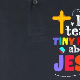 I Teach Tiny Humans About Jesus Sunday School Teacher Bible Softstyle Adult Sport Polo