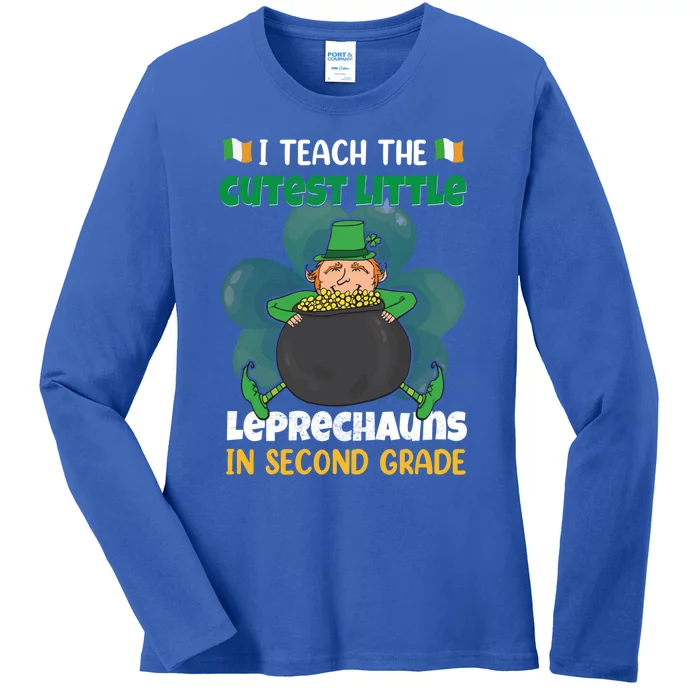 I Teach The Cutest Little Leprechauns In Second Grade Gift Ladies Long Sleeve Shirt