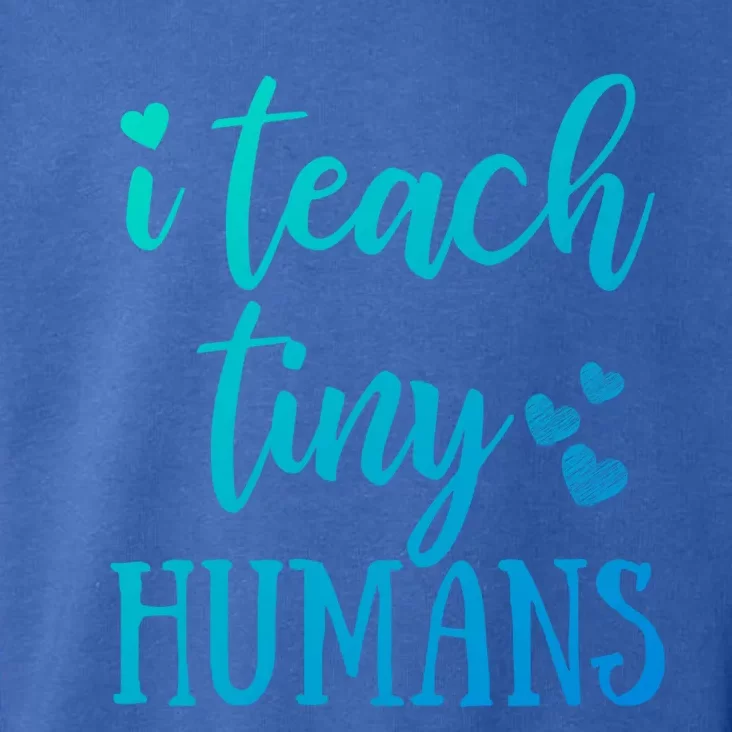 I Teach Tiny Hu Back To School Preschool Kinder Teacher Funny Gift Toddler Hoodie