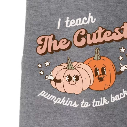 I Teach The Cutest Pumpkins To Talk Fall Speech Therapy Slp Gift Doggie 3-End Fleece Hoodie