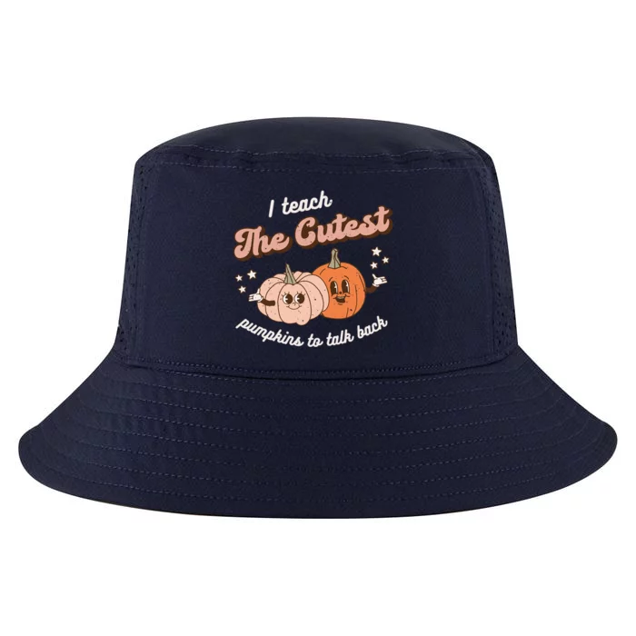 I Teach The Cutest Pumpkins To Talk Fall Speech Therapy Slp Gift Cool Comfort Performance Bucket Hat