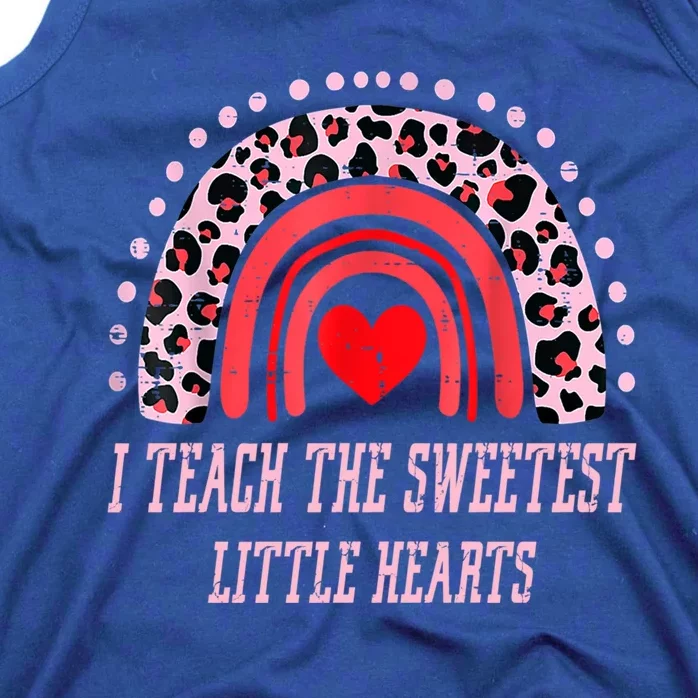 I Teach The Sweetest Hearts Rainbow Teacher Cool Gift Tank Top