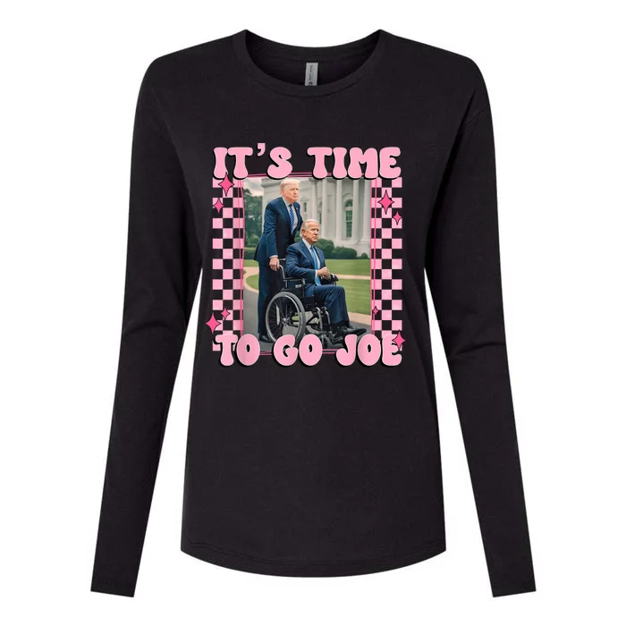 ItS Time To Go Joe Funny Trump 2024 Womens Cotton Relaxed Long Sleeve T-Shirt