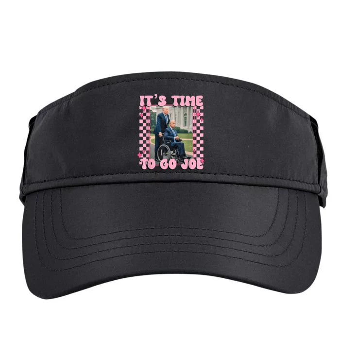 ItS Time To Go Joe Funny Trump 2024 Adult Drive Performance Visor