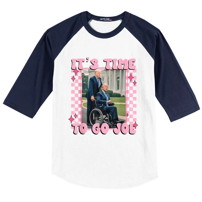 ItS Time To Go Joe Funny Trump 2024 Baseball Sleeve Shirt