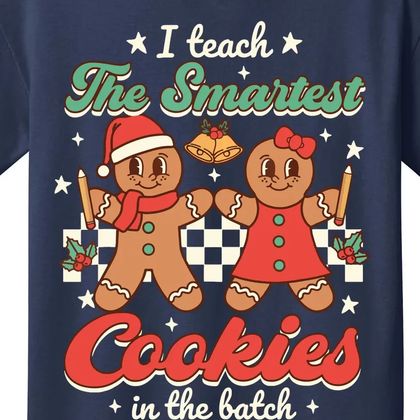 I Teach The Smartest Cookies In The Batch Teacher Christmas Kids T-Shirt