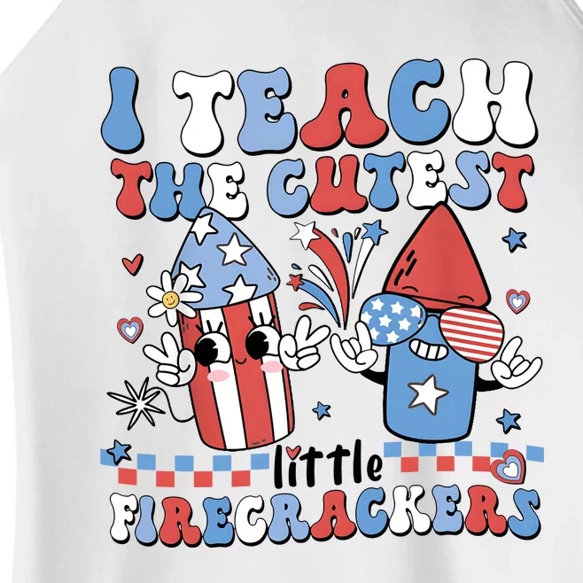 I Teach The Cutest Little Firecrackers Women’s Perfect Tri Rocker Tank