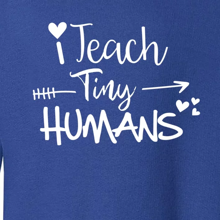 I Teach Tiny Hu Preschool Teacher Homeschool Moms Gift Toddler Sweatshirt