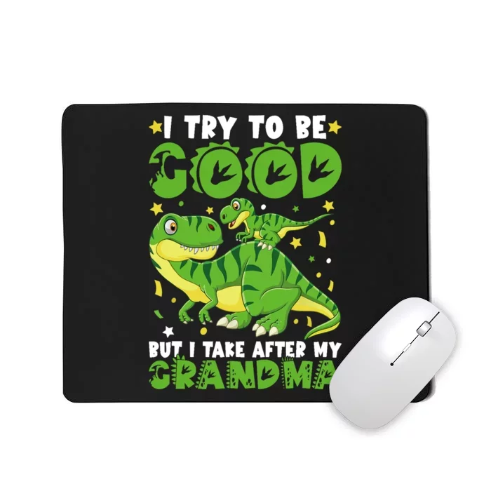 I Try To Be Good But I Take After My Grandma Dinosaur Mousepad