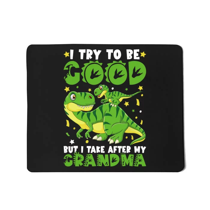 I Try To Be Good But I Take After My Grandma Dinosaur Mousepad