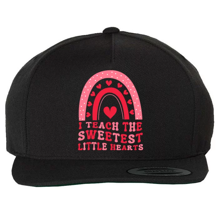 I Teach The Sweetest Hearts Groovy Valentines Day Wool Snapback Cap