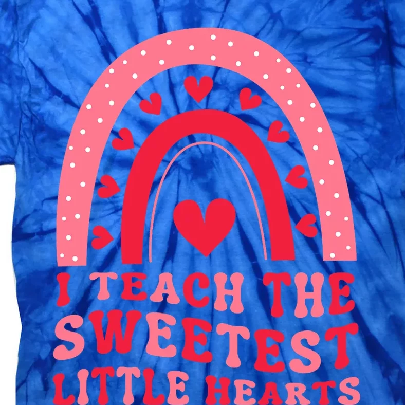 I Teach The Sweetest Hearts Groovy Valentines Day Tie-Dye T-Shirt