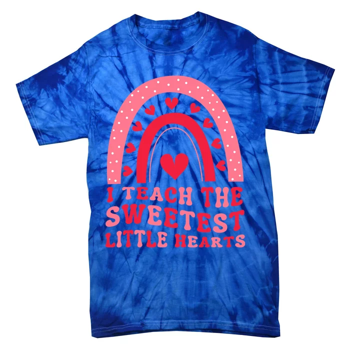 I Teach The Sweetest Hearts Groovy Valentines Day Tie-Dye T-Shirt