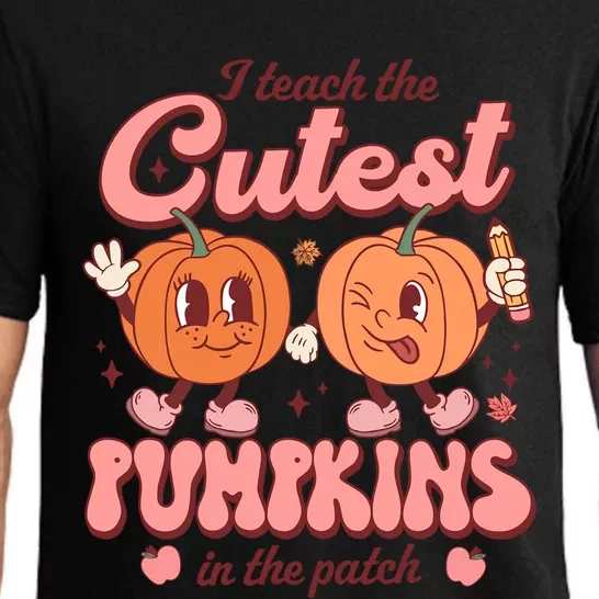 I Teach The Cutest Pumpkins In The Patch Teacher Halloween Gift Pajama Set