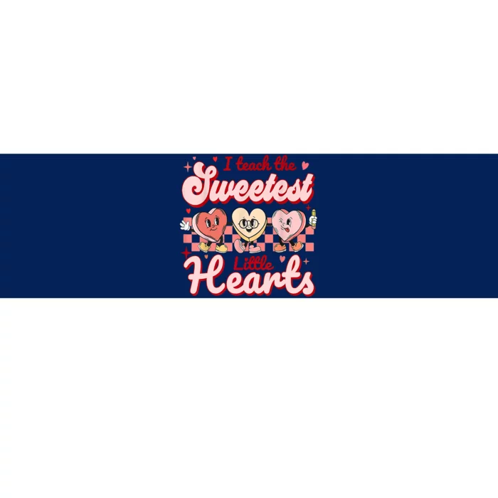 I Teach The Sweetest Hearts Retro Teacher Valentines Day Bumper Sticker