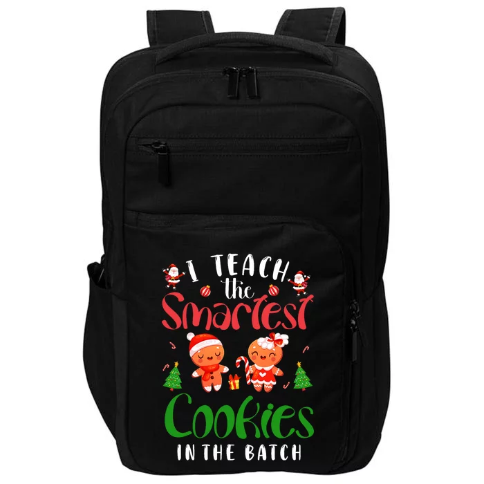 I Teach The Smartest Cookies In The Batch Teacher Christmas Impact Tech Backpack