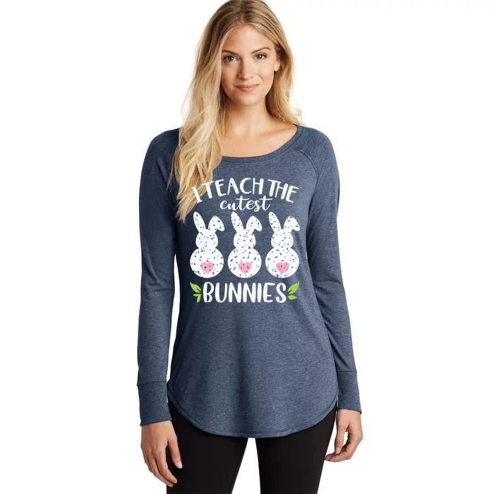 I Teach The Cutest Bunnies Love Teaching Women's Perfect Tri Tunic Long Sleeve Shirt