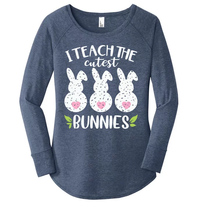 I Teach The Cutest Bunnies Love Teaching Women's Perfect Tri Tunic Long Sleeve Shirt