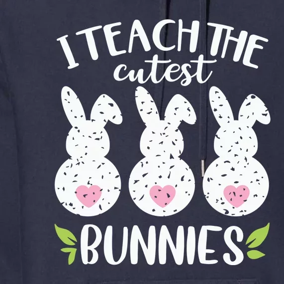 I Teach The Cutest Bunnies Love Teaching Premium Hoodie