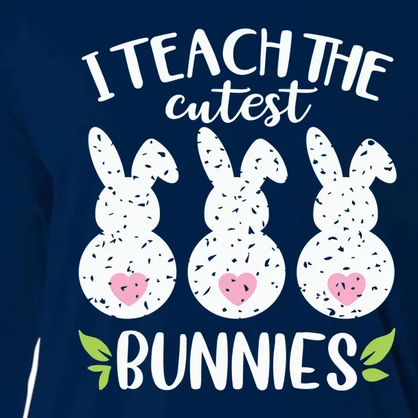 I Teach The Cutest Bunnies Love Teaching Cooling Performance Long Sleeve Crew