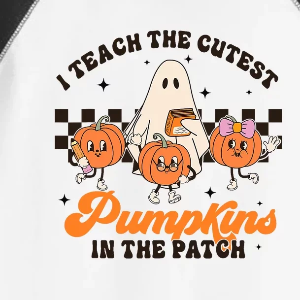 I Teach The Cutest Pumpkins In The Patch Halloween Teacher Toddler Fine Jersey T-Shirt