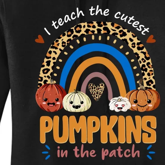 I Teach The Cutest Pumpkins In The Patch Leopard Women's Pullover Hoodie