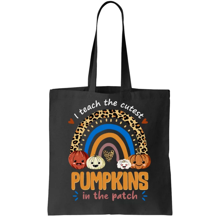 I Teach The Cutest Pumpkins In The Patch Leopard Tote Bag