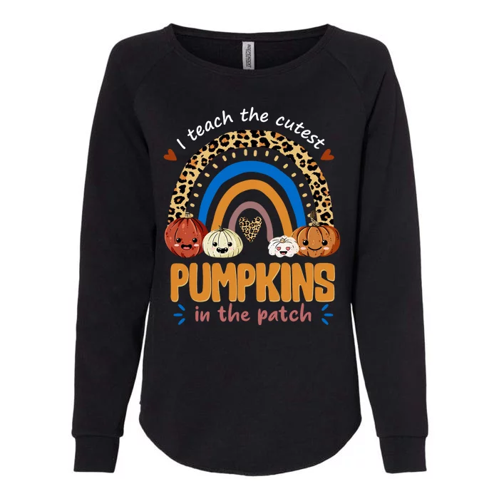 I Teach The Cutest Pumpkins In The Patch Leopard Womens California Wash Sweatshirt