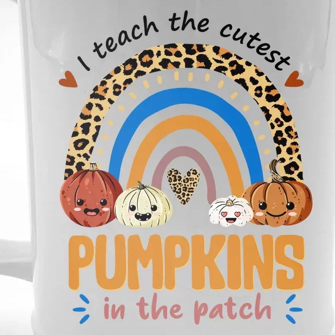 I Teach The Cutest Pumpkins In The Patch Leopard Front & Back Beer Stein