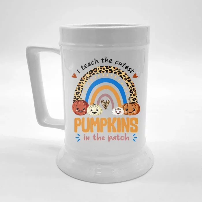 I Teach The Cutest Pumpkins In The Patch Leopard Front & Back Beer Stein