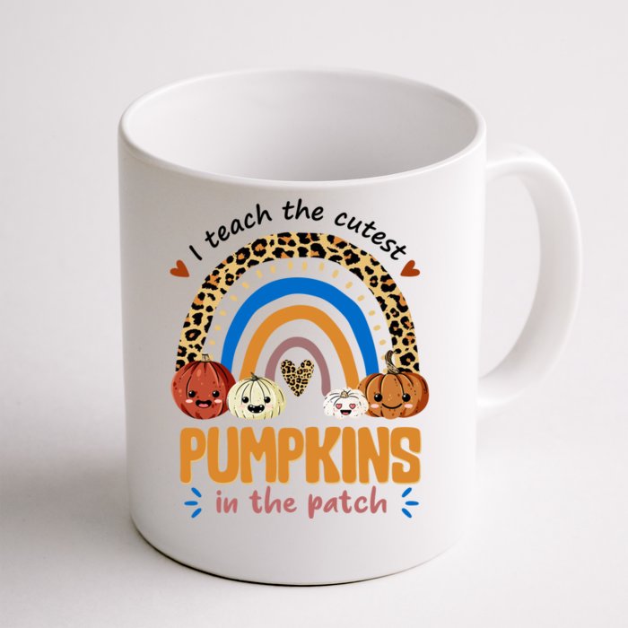 I Teach The Cutest Pumpkins In The Patch Leopard Front & Back Coffee Mug