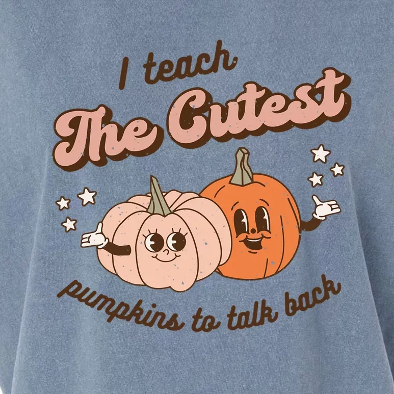 I Teach The Cutest Pumpkins To Talk Fall Speech Therapy Slp Gift Garment-Dyed Women's Muscle Tee