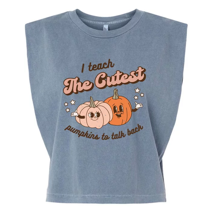 I Teach The Cutest Pumpkins To Talk Fall Speech Therapy Slp Gift Garment-Dyed Women's Muscle Tee