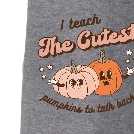 I Teach The Cutest Pumpkins To Talk Fall Speech Therapy Slp Gift Doggie 3-End Fleece Hoodie