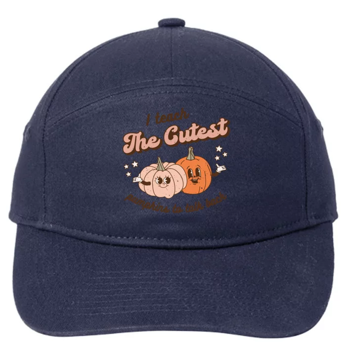 I Teach The Cutest Pumpkins To Talk Fall Speech Therapy Slp Gift 7-Panel Snapback Hat