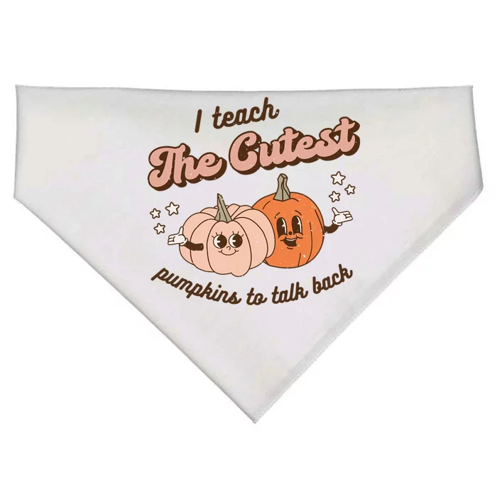 I Teach The Cutest Pumpkins To Talk Fall Speech Therapy Slp Gift USA-Made Doggie Bandana