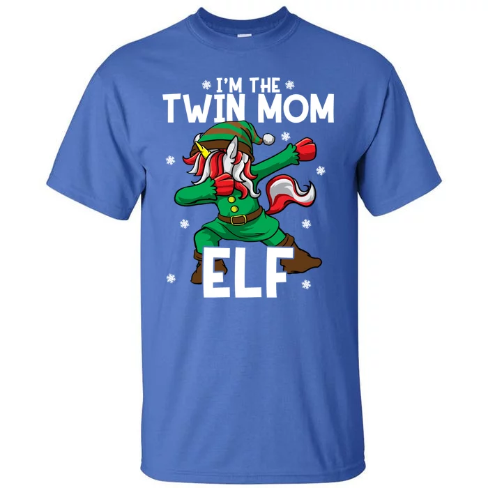 IM The Twin Mom Elf Unicorn Mother Of Twins Christmas Gift Tall T-Shirt