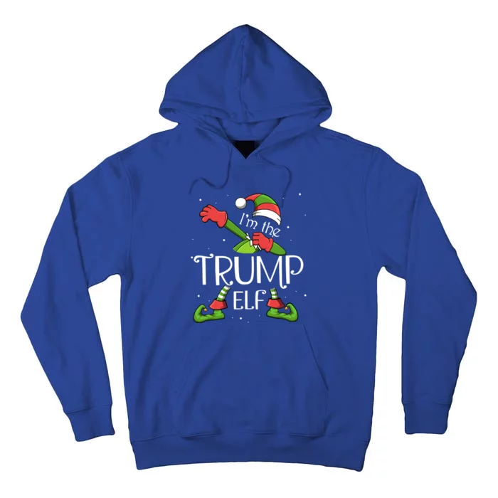 I'm The Trump Elf Dabbing Santa Claus Xmas Family Christmas Great Gift Tall Hoodie