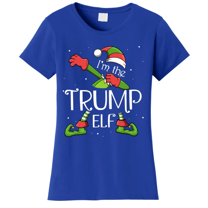 I'm The Trump Elf Dabbing Santa Claus Xmas Family Christmas Great Gift Women's T-Shirt