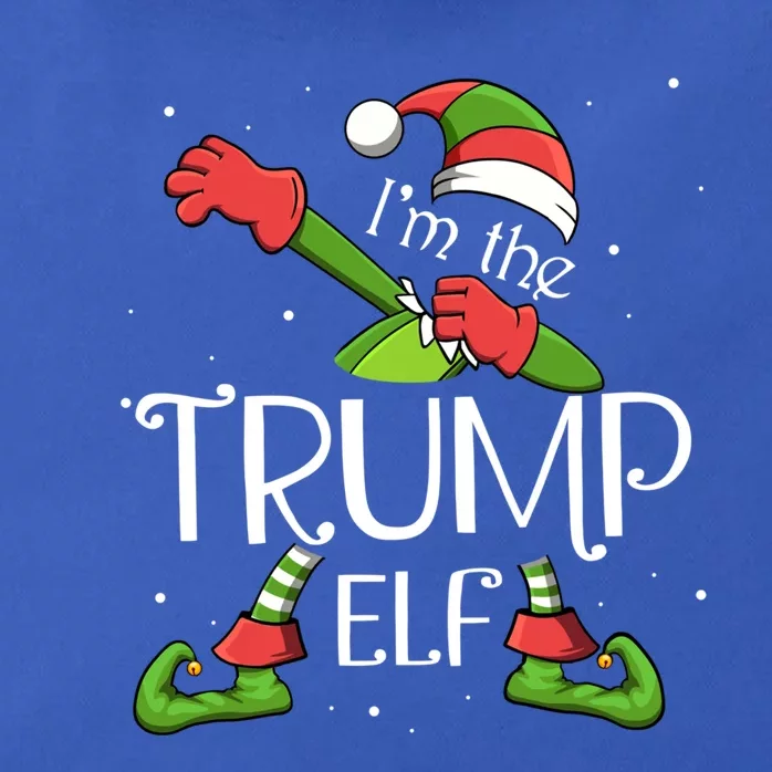 I'm The Trump Elf Dabbing Santa Claus Xmas Family Christmas Great Gift Zip Tote Bag