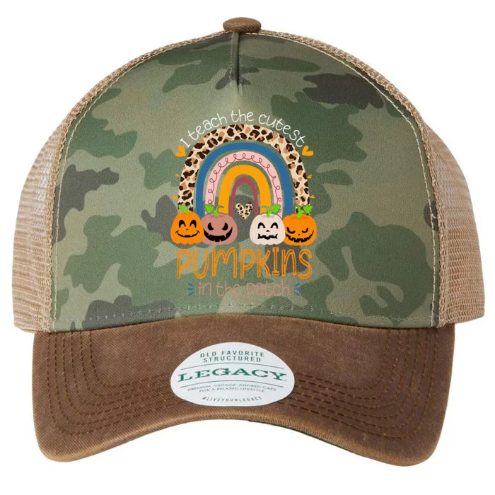 I Teach The Cutest Pumpkins In The Patch Teacher Halloween Legacy Tie Dye Trucker Hat