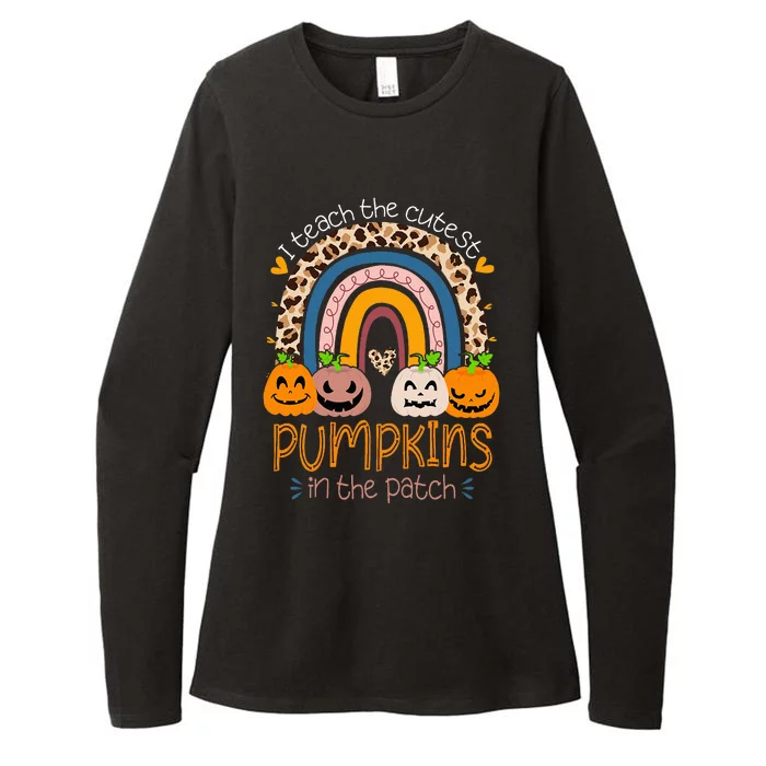 I Teach The Cutest Pumpkins In The Patch Teacher Halloween Womens CVC Long Sleeve Shirt