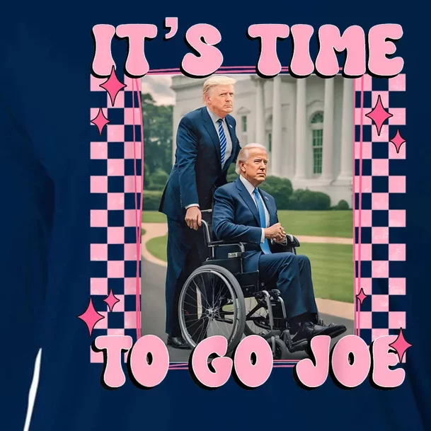 ItS Time To Go Joe Funny Biden Trump Felon Conviction Cooling Performance Long Sleeve Crew