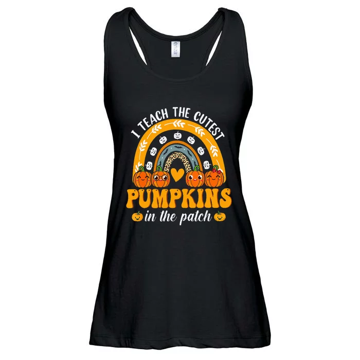 I Teach The Cutest Pumpkins In The Patch Teacher Halloween Ladies Essential Flowy Tank