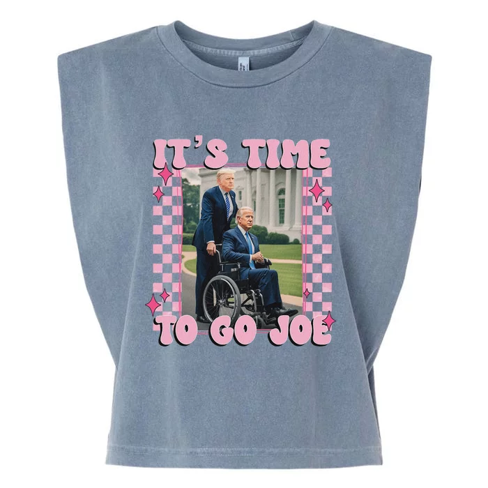 ItS Time To Go Joe Funny Trump 2024 Garment-Dyed Women's Muscle Tee